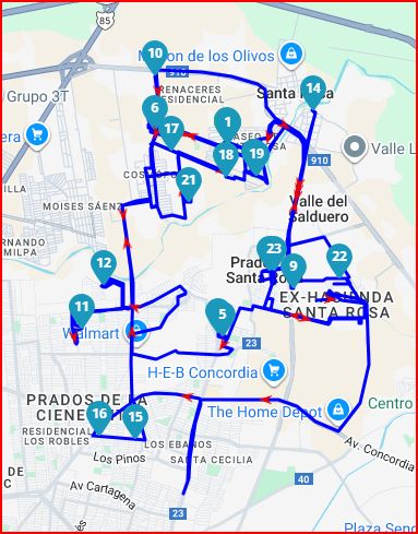 Historial de recorridos